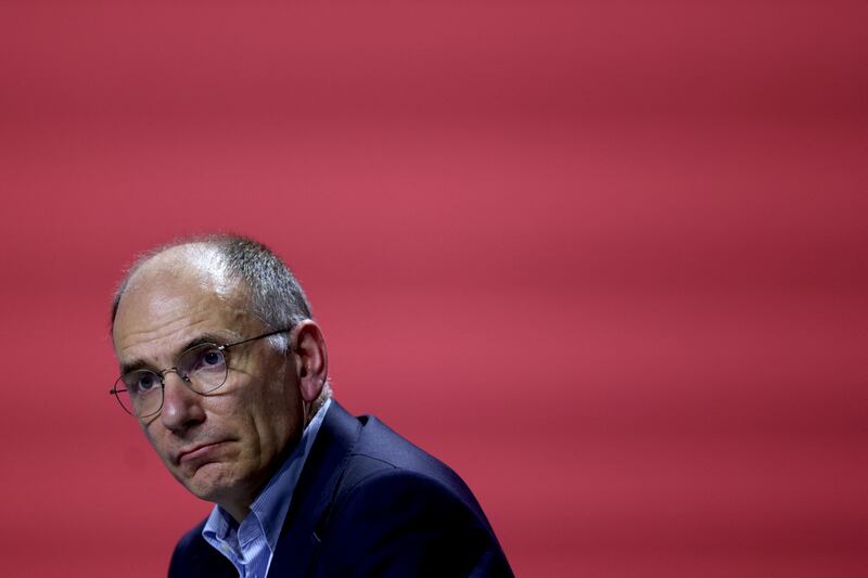 Former Italian prime minister Enrico Letta has called on the EU to enforce the principle of the “freedom to stay”. Photograph: Behrouz Mehri/ AFP