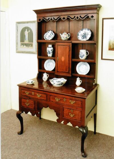 19th-century Irish, estate-made, oak and mahogany dresser that came from a Co Armagh private collection