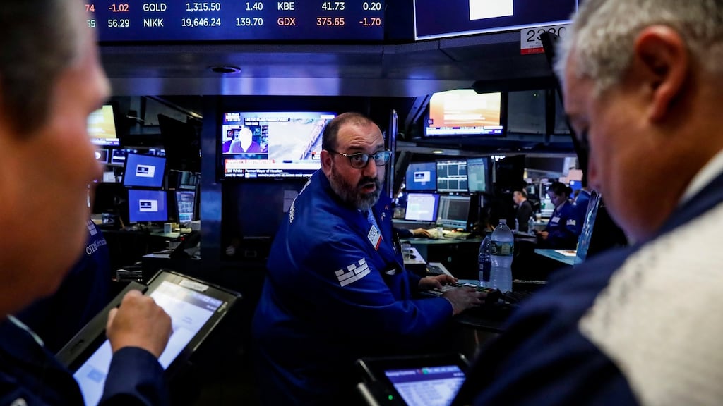 Traders on the floor of the NYSE, August 31st, 2017. Photograph: Reuters/Brendan McDermid