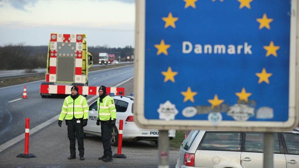 Danish police man a checkpoint. While FDM, the Danish equivalent of the AA, supports a crackdown on reckless driving, it takes issue with the seizure of cars not owned by the offending motorist. Photograph: Sean Gallup/Getty Images