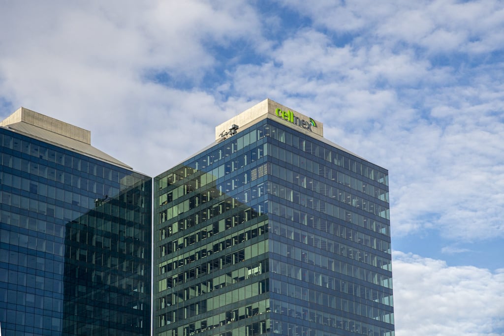 Cellnex's headquarter building in Barcelona. The Spanish group is mulling the disposal of its Irish assets.