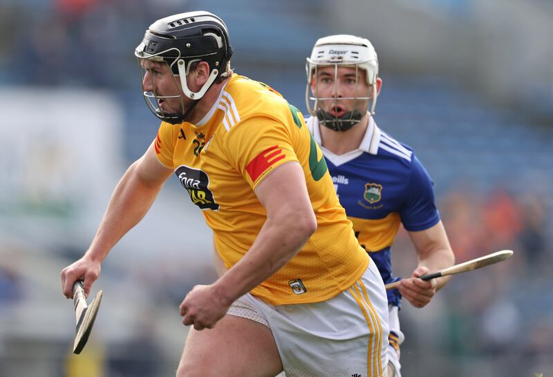 Domhnall Nugent in action for Antrim at Semple Stadium, Thurles, in March last year. Photograph: Tom Maher/Inhpo