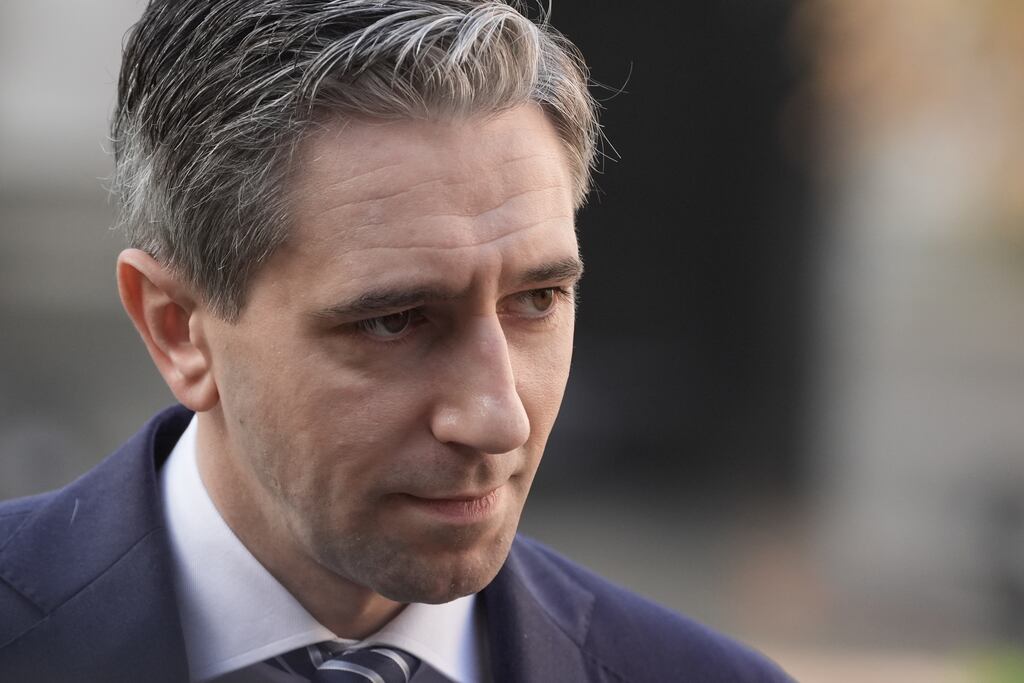 Taoiseach Simon Harris has seen his approval rating rise in the latest Irish Times / Ipsos poll. Photograph: Brian Lawless/PA Wire.
