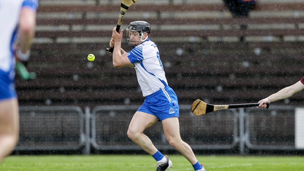 Mikey Kearney scores Waterford’s goal in their win over Westmeath. Photograph: Laszlo Geczo/Inpho