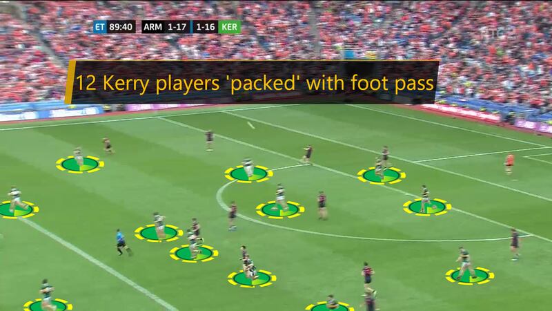 Rian O'Neill's brilliant pass to Conor Turbitt in the final minutes took 12 Kerry players out of the game