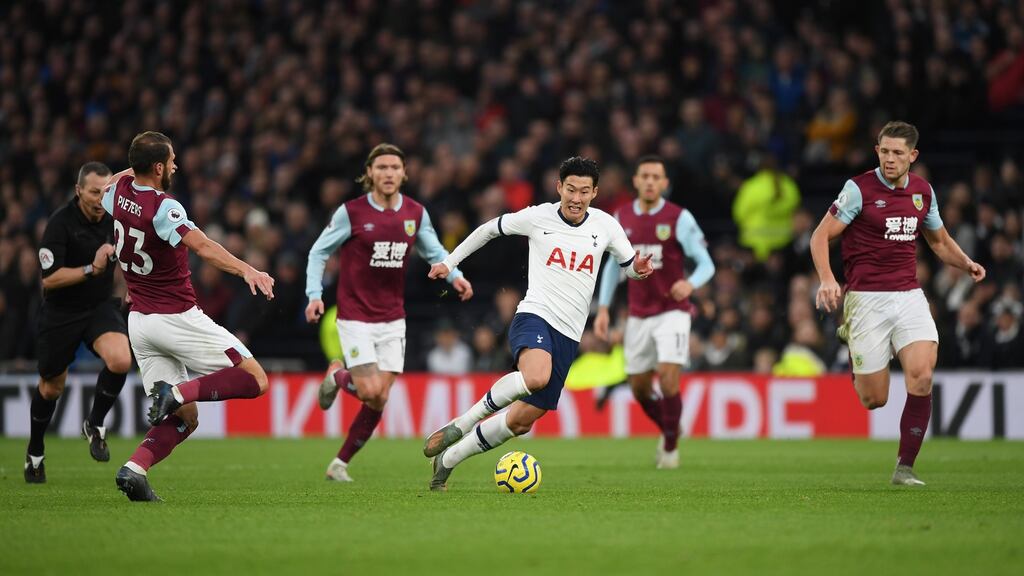 Son Heung-Min scored a wonder goal for Tottenham against Burnley. Photograph: Shaun Botterill/Getty