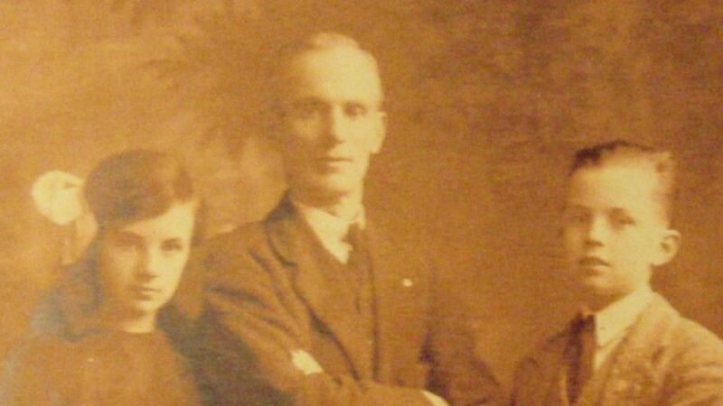 A soldier’s life: Edward Keegan with two of his children. Photograph: family collection