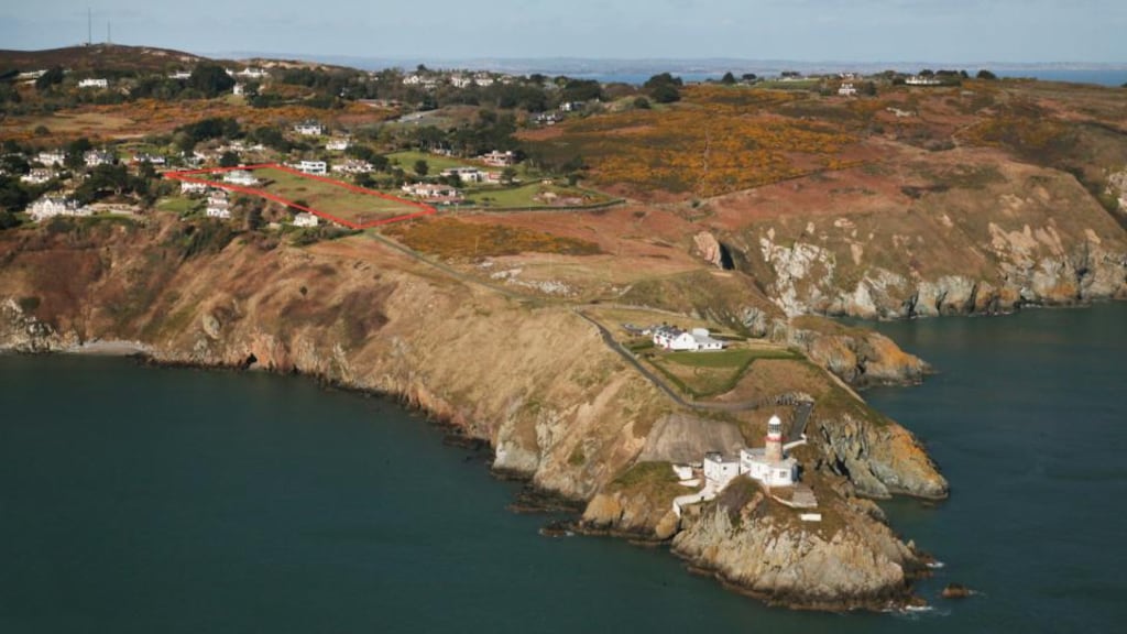 The site at Long Acre slopes gently down towards the Baily Lighthouse on Howth Head and is in a special amenity area which means it can’t be used for development purposes