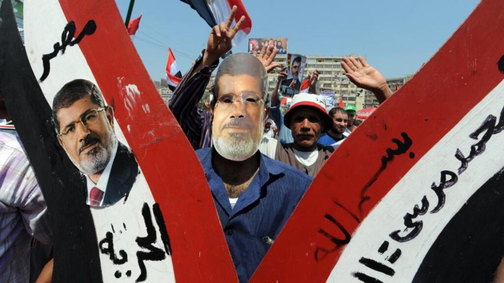 Egyptian supporters of ousted president Mohamed Morsi. Photograph: Fayez Nureldine/AFP/Getty