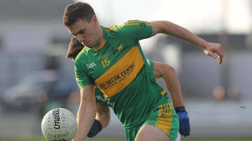 Niall McNamee inspired Rhodes to victory over Wicklow’s St Patrick’s. Photograph: Lorraine O’Sullivan/Inpho