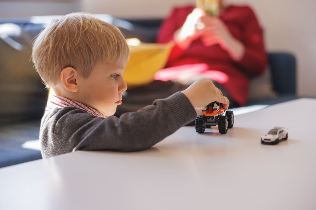 'I desperately wanted to avoid drafting retired parents in to help, but it’s either that or start engaging in the risky business of trying to do my paid work while childminding.' Photograph: Zoranm/agency stock