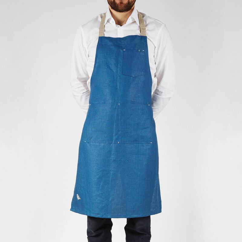 Blue linen apron by Enrich and Endure 62 www.enrichandendure.com