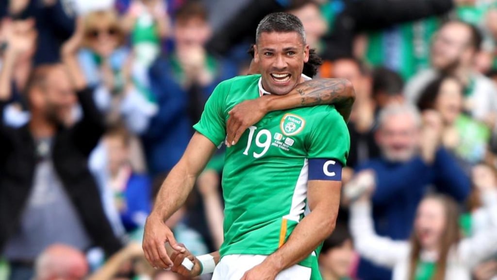 Jon Walters scored a peach and then missed a golden opportunity in Ireland’s friendly win over Uruguay. Photograph: Ian Walton/Getty