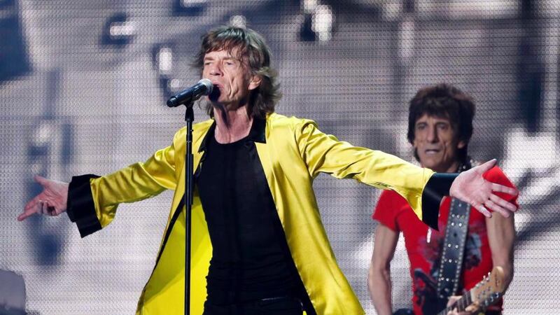 Mick Jagger performs during a Rolling Stones concert. Photograph: Reuters