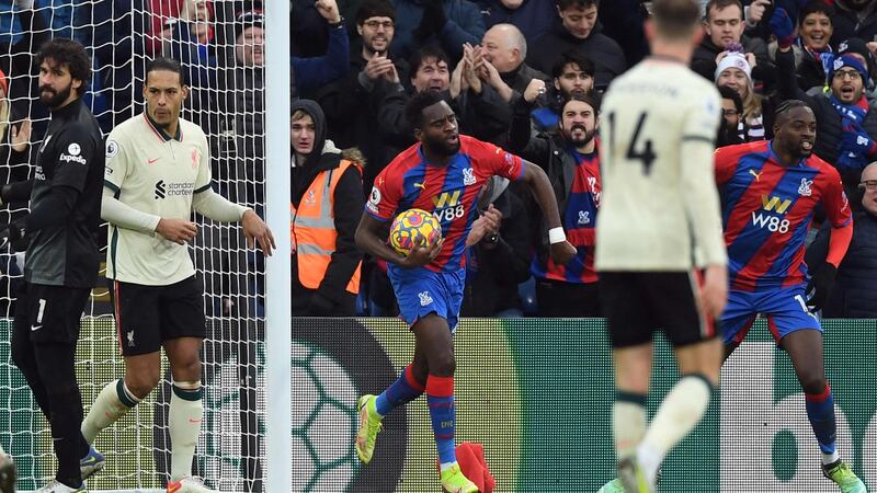 Odsonne Edouard gave Crystal Palace a lifeline against Liverpool. Photograph: Daniel Leal/Getty/AFP