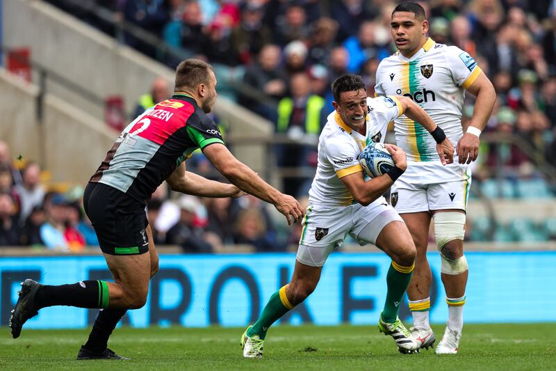 Northampton lost to Harlequins in their final match before travelling to Dublin to take on Leinster. Photograph: Ben Whitley/PA