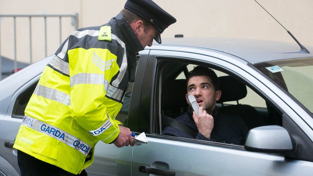 A model demonstrates An Garda Síochána’s new drug-testing device. File photograph: Gareth Chaney/Collins