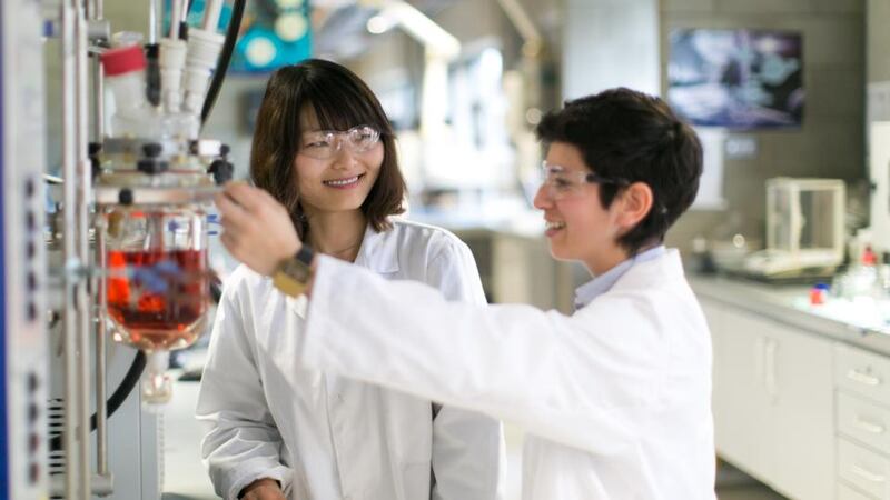 The Synthesis and Solid State Pharmaceutical Centre (SSPC), a Global Hub of Pharmaceutical Process Innovation and Advanced Manufacturing, funded by the SFI and industry, is a unique collaboration between 17 companies, 8 academic institutions and 12 international academic collaborators. Photograph:  Sean Curtin