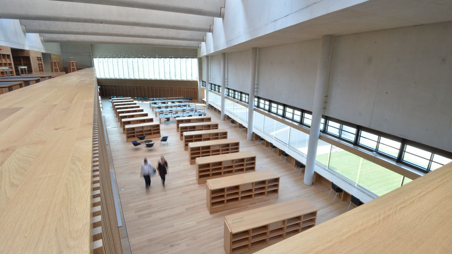The DLR Lexicon Central Library and Cultural Centre in Dún Laoghaire by Carr Cotter Naessens Architects. Photograph: Eric Luke