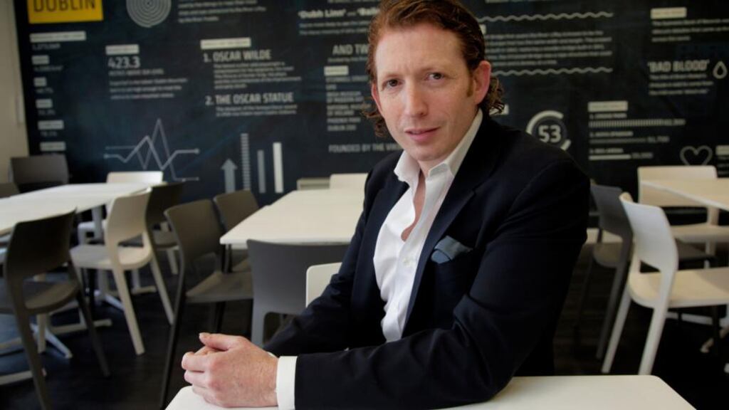 Konrad Feldman, co-founder and chief executive of Quantcast, at their Dublin office where they employ 75 people. Photograph: Paul Sherwood