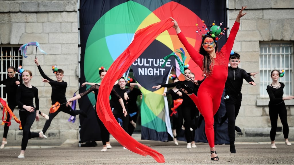 Culture Night 2021 at Collins Barracks. Cultural institutions should be used as spaces where arts and culture are going on continually, a committee has heard. Photograph: Maxwells