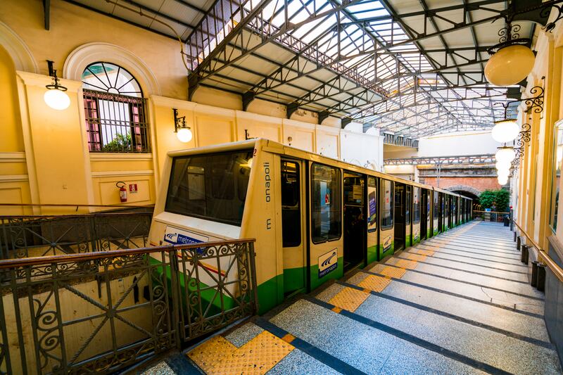 The funicular railway in Naples. Photograph: iStock