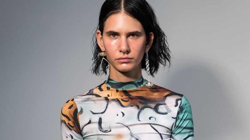 A model at the Richard Malone show during London Fashion Week. Photograph: Ian Gavan/ BFC/ Getty Images for BFC