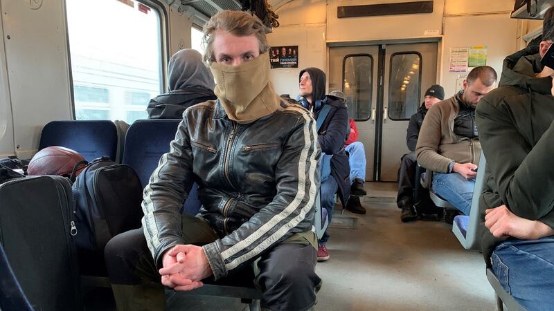Rasmus Lund (25) arriving in Ukraine to fight the Russians: ‘It is absolutely outrageous for Russia to take over a sovereign country in this day and age.’ Photograph: Lara Marlowe