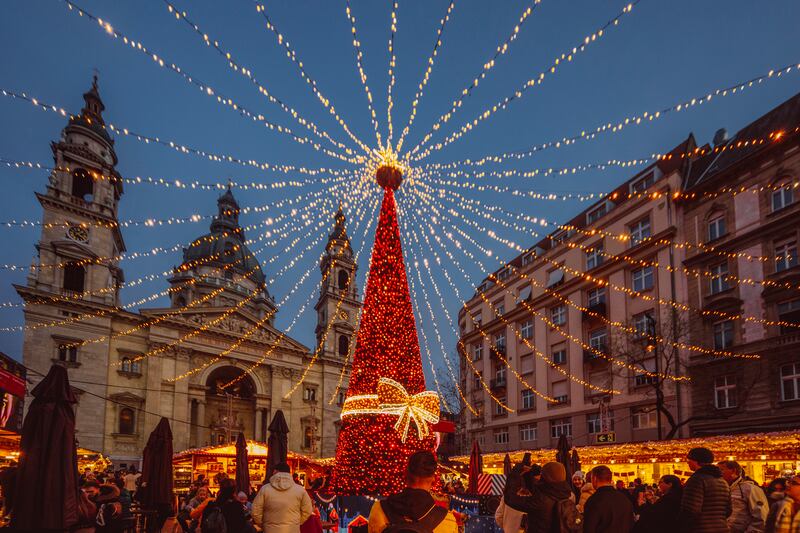 Winter shopping at the Christmas Market in Budapest