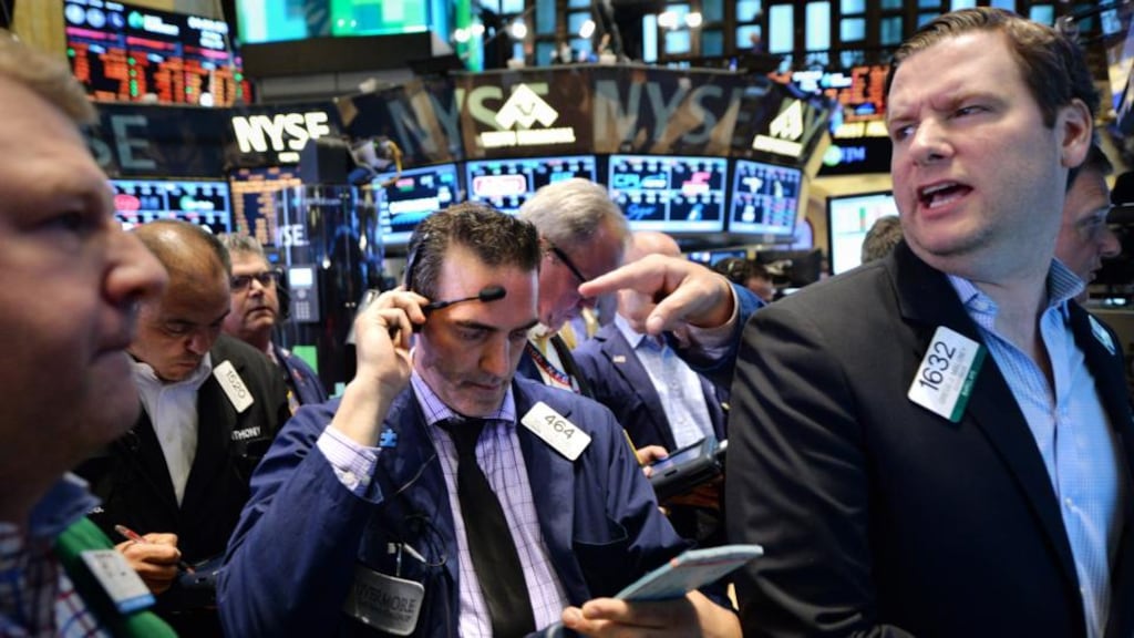 Traders work on the floor of the New York Stock Exchange: Research indicates that returns are usually dictated more by chance than skill. Photograph: Justin Lane/EPA