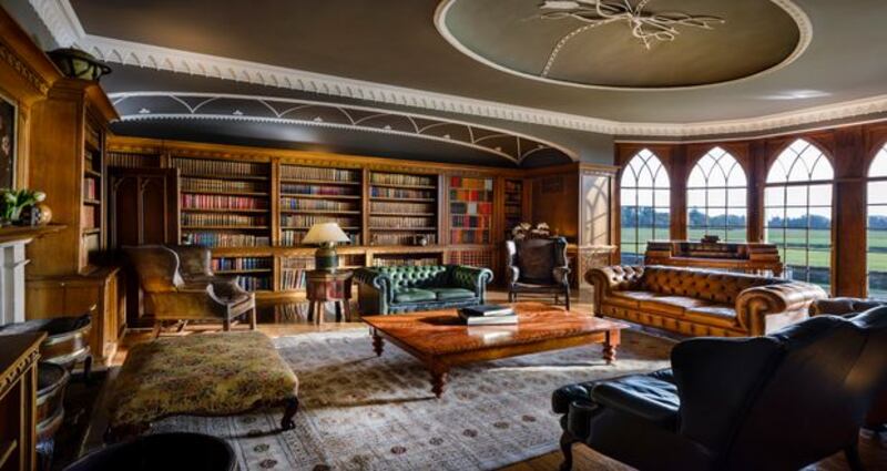 The library at Luttrellstown Castle Resort