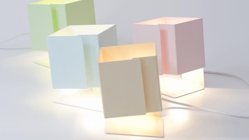 Ding, a metal table lamp, created from a single piece of folded sheet metal, is finished in candy colours and is a collaboration between Nuuv and Belgian company, DARK. It can be sourced through wink.ie