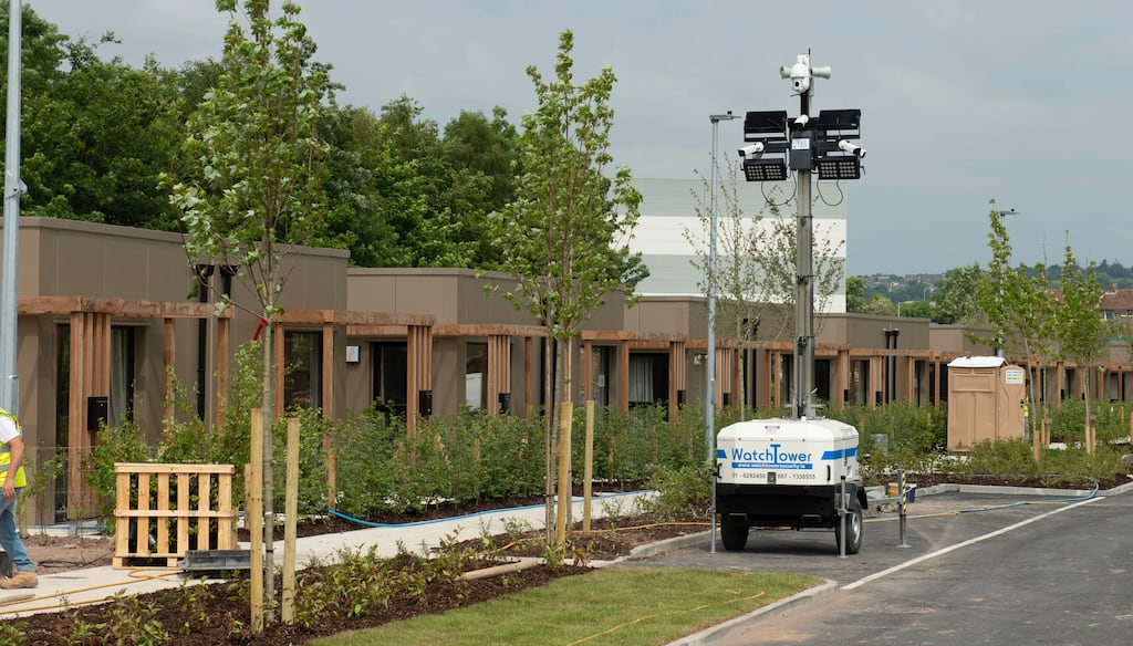 Modular homes being prepared for Ukrainian refugees in Mahon, Cork City. Photograph: Michael Mac Sweeney/Provision