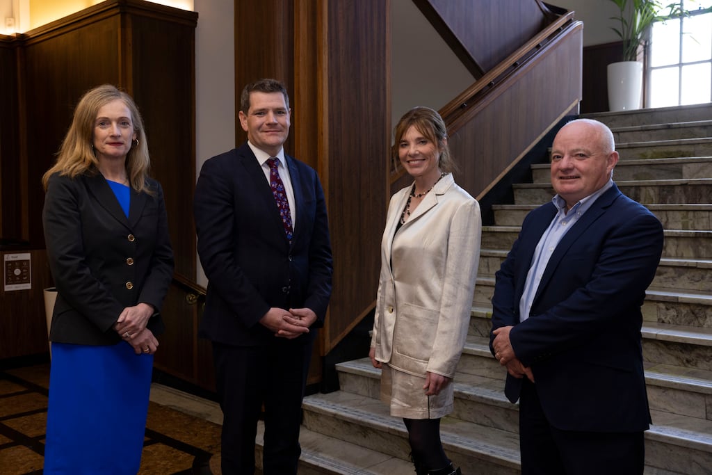 Pictured (l-r) Marina Donohoe, Head Of research and Innovation, Enterprise Ireland, Minister Peter Burke T.D., Tara Dalton, CEO, Altratech, Niall Olden, Chair, Altratech, Enterprise Ireland.
Photograph: Shane O'Neill, Coalesce.