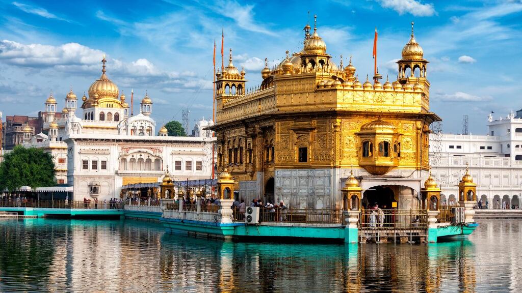 An Sri Harmandir Sahib (Teampall Órga), Amritsar. Grianghraf: Getty