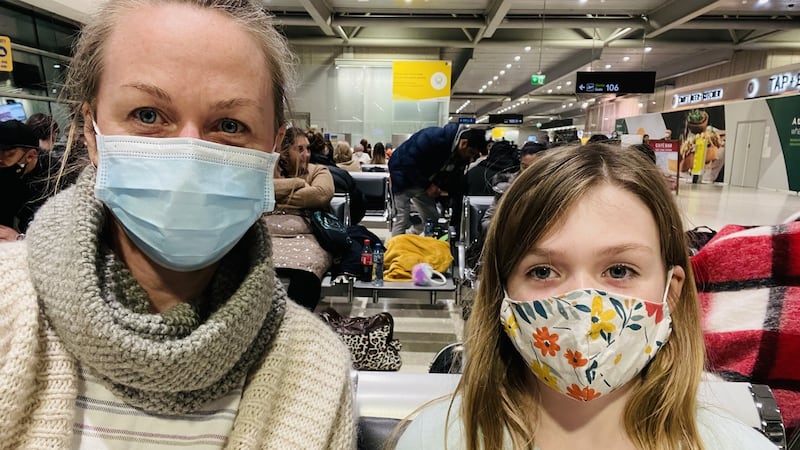 Tríona Sørensen and her daughter