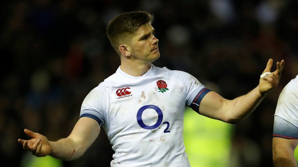 England’s Owen Farrell looking dejected after defeat to Scotland at Murrayfield last Saturday. Photograph: Reuters/Lee Smith