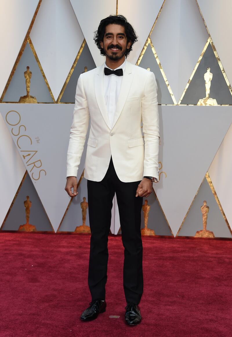 Dev Patel in Burberry. Photograph: Frazer Harrison/Getty Images