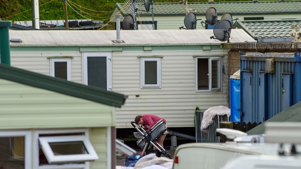 Spring Lane Halting Site, Cork city. Photograph: Daragh Mc Sweeney/Provision