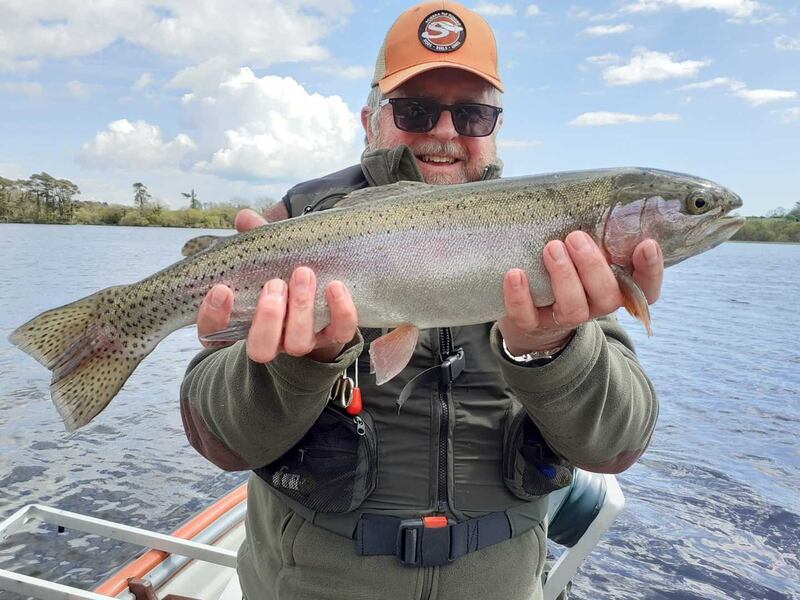 Michael Sheehan with a rainbow trout of approx 5lb from Knockaderry Lake in Kilmeaden, Co Waterford.