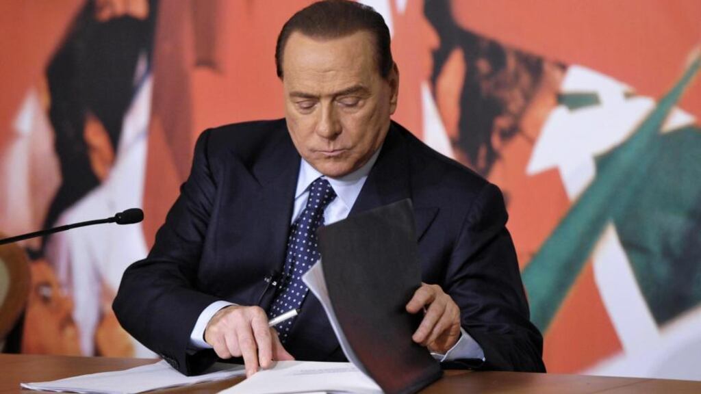 Berlusconi claims  his expulsion would represent “a mortal wound for Italian democracy”. Photograph: EPA/Luigi Mistrulli