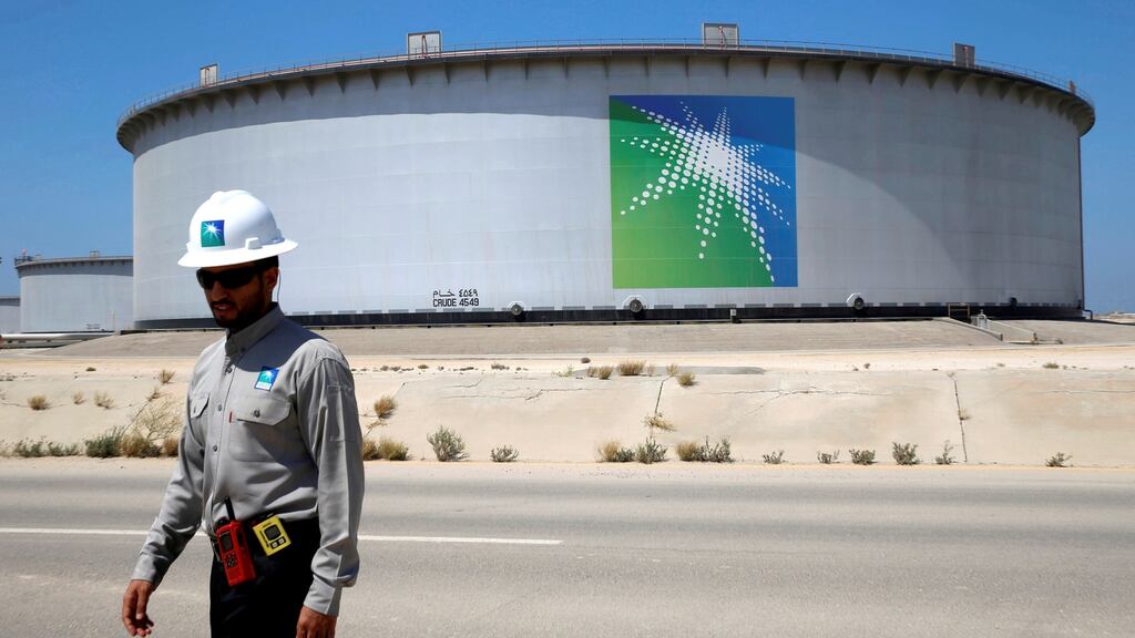 Revenues and profits fell at the world’s biggest oil producer, Saudi Aramco. Photograph: Ahmed Jadallah/Reiters