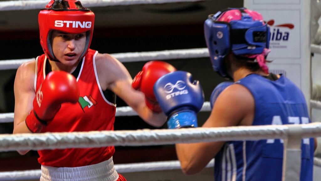 Katie Taylor returned to winning ways against Bulgaria’s Svetlana Staneva on Sunday. Photograph: Inpho