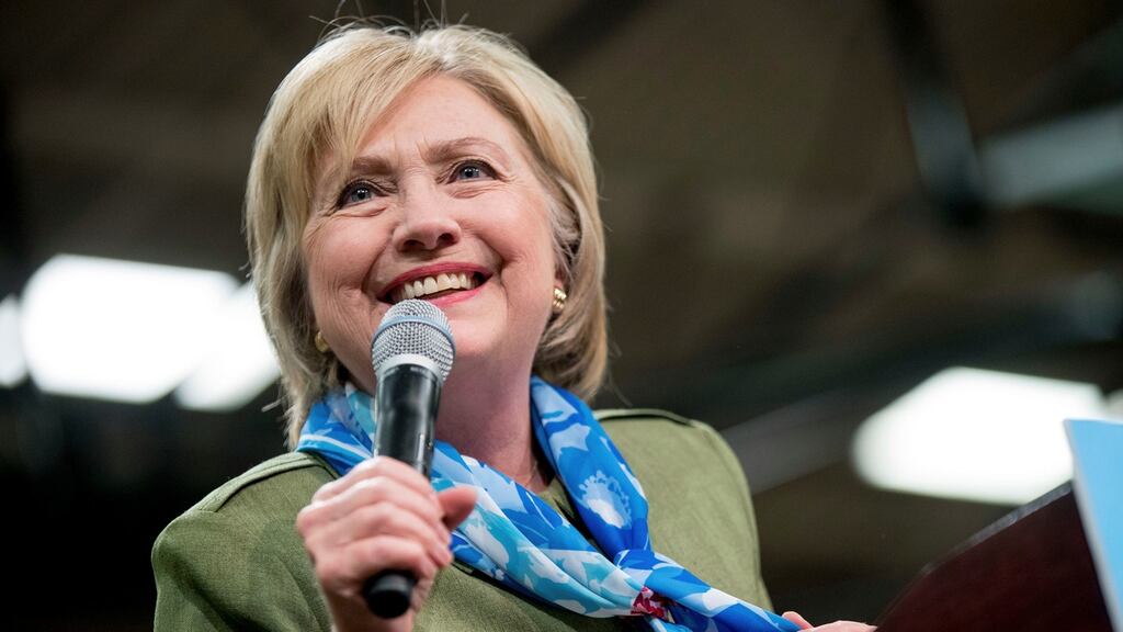 Democratic presidential candidate Hillary Clinton: her ascent in the polls comes partially thanks to Mr Trump’s own missteps. (Photograph: AFP Photo)