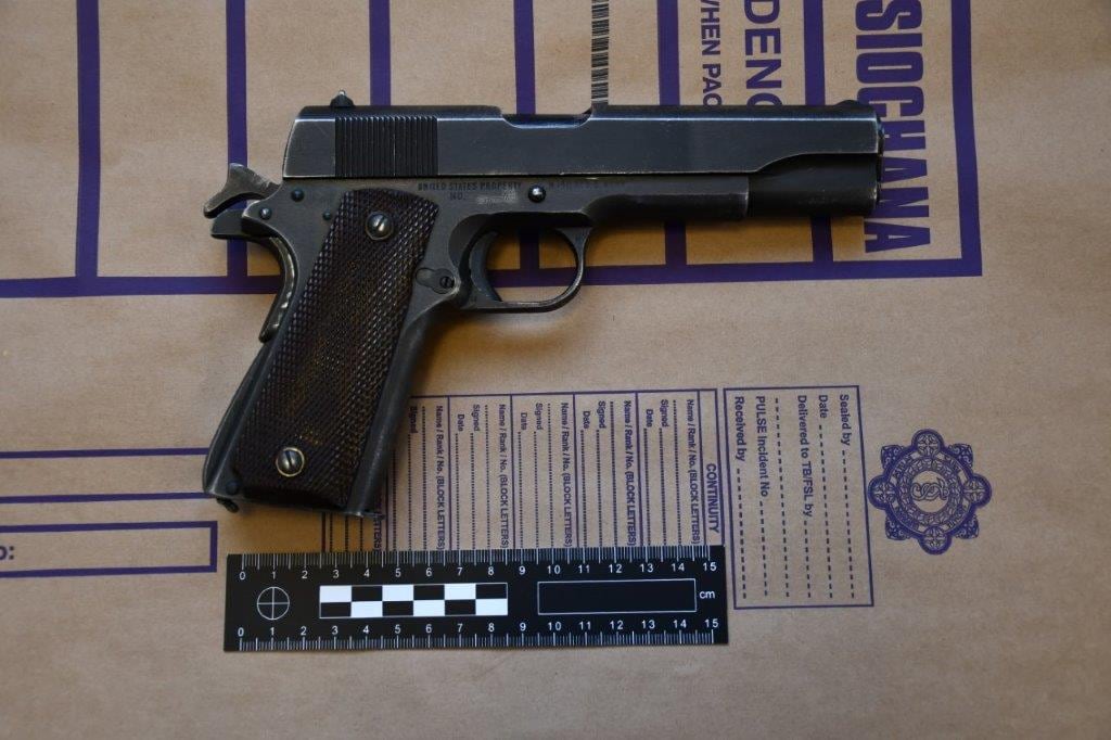 The handgun found during a search in Kildare on Saturday. Photograph: An Garda Síochána