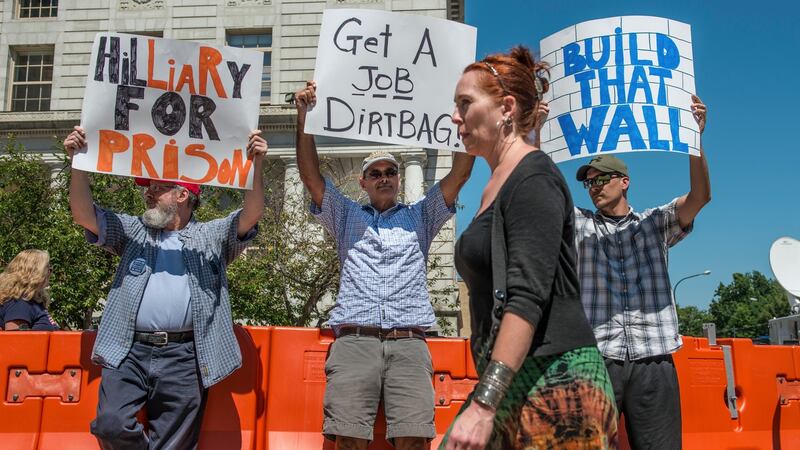 Supporters of Donald Trump. Photograph: Brendan Bullock/The New York Times