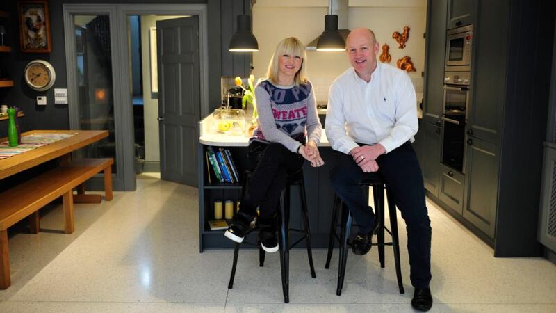 Deborah and Ultan Herr in the house they let out through Airbnb. Photograph: Aidan Crawley