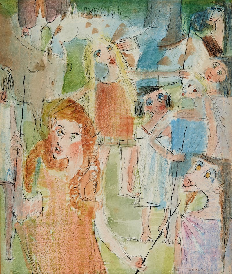 Tinker Children at a Fair, by Louis le Brocquy (€15,000-€20,000) at Whyte's