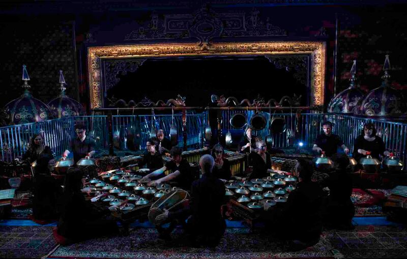 The Irish Gamelan Orchestra in Gare St Lazare Ireland's How It Is(Part 2). Photograph: Claire Keogh
