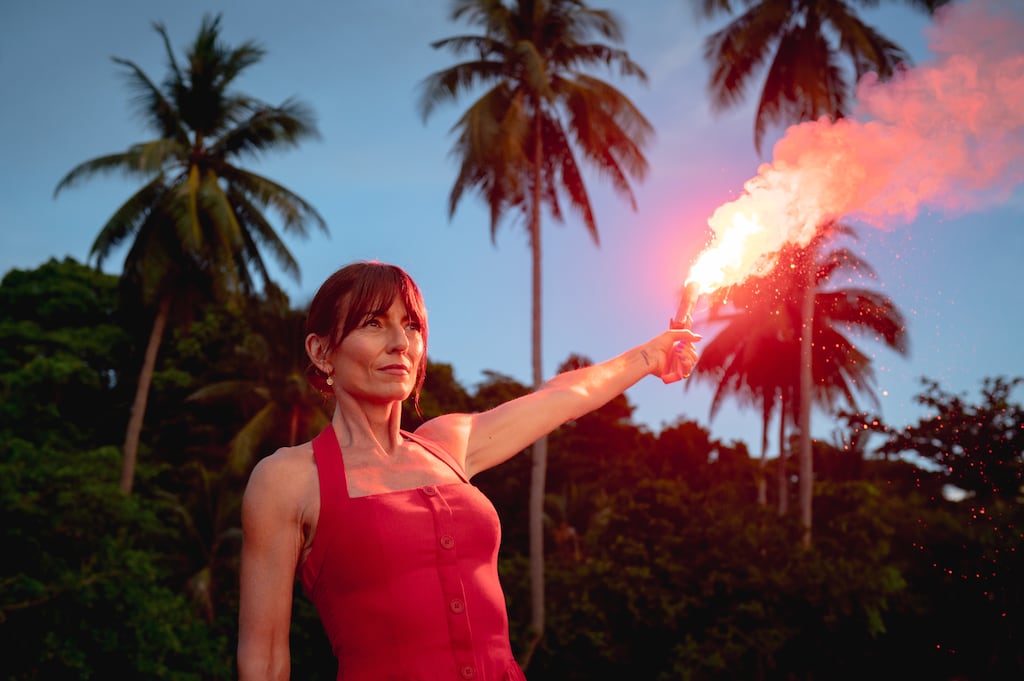 Stranded on Honeymoon Island: Davina McCall. Photograph: Si Johns/CPL/BBC